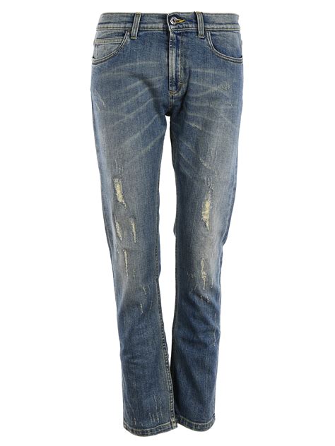 jeans uomo gucci|gucci ripped denim jeans.